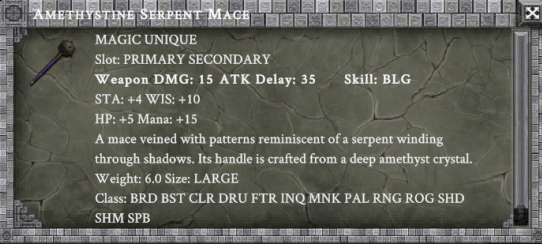 AMETHYSTINE SERPENT MACE item card